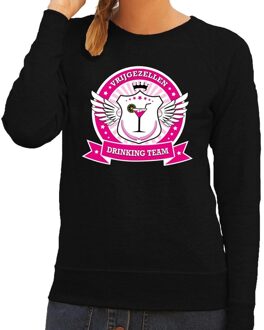 Bellatio Decorations Zwart Vrijgezellen drinking team sweater dames 2XL