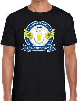 Bellatio Decorations Zwart vrijgezellenfeest drinking team t-shirt blauw geel heren 2XL