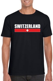 Bellatio Decorations Zwart Zwitserland supporter t-shirt voor heren 2XL