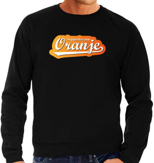 Bellatio Decorations Zwarte fan sweater voor heren - supporter van oranje - Holland / Nederland supporter - EK/ WK trui / outfit 2XL