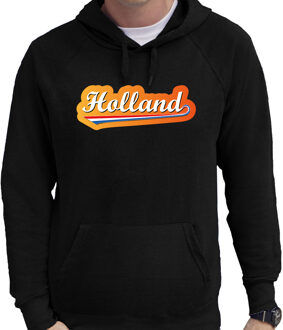 Bellatio Decorations Zwarte hoodie Holland / Nederland supporter Holland met Nederlandse wimpel EK/ WK voor heren