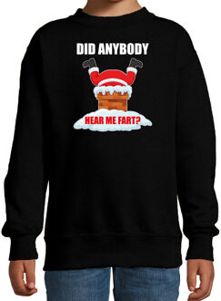 Bellatio Decorations Zwarte Kersttrui / Kerstkleding Did anybody hear my fart voor kinderen 3-4 jaar (98/104) - kerst truien kind