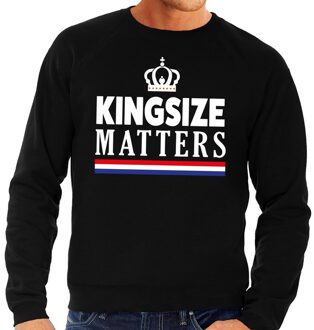 Bellatio Decorations Zwarte Kingsize matters sweater voor heren