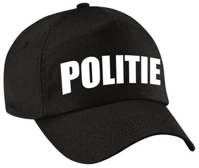 Bellatio Decorations Zwarte politie agent verkleed pet / cap voor volwassenen