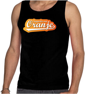 Bellatio Decorations Zwarte tanktop supporter van oranje Holland / Nederland fan EK/ WK voor heren