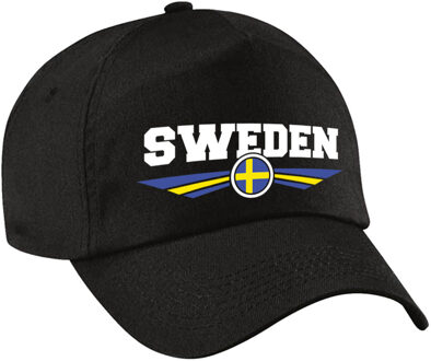 Bellatio Decorations Zweden / Sweden landen pet / baseball cap zwart kinderen