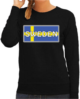 Bellatio Decorations Zweden / Sweden landen sweater zwart dames