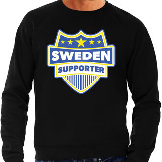 Bellatio Decorations Zweden / Sweden schild supporter sweater zwart voor heren