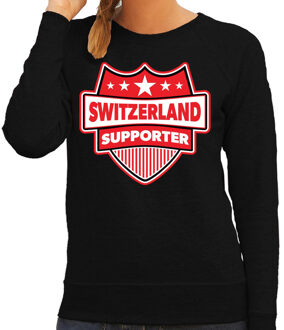 Bellatio Decorations Zwitserland / Switzerland schild supporter sweater zwart voor d