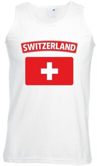 Bellatio Decorations Zwitserse vlag singlet wit heren