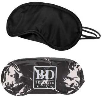 Bellatio Design 1x Verduisterende oogmaskers / slaapmaskers zwart - Slaapmaskers