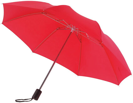 Bellatio Design 2x Opvouwbare paraplus rood 85 cm - Uitklapbare paraplu's