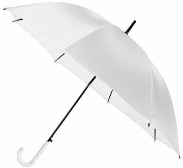 Bellatio Design 2x Witte automatische paraplus 107 cm  - Paraplu's