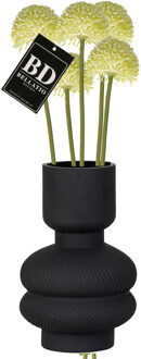 Bellatio Design Allium/Sierui Globemaster kunstbloem - 5x - losse steel - creme - 44 cm - Natuurlijke uitstraling