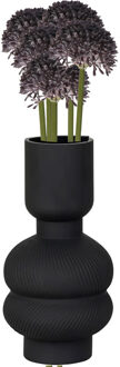 Bellatio Design Allium/Sierui Globemaster kunstbloem - 5x - losse stelen - paars - 44 cm - Natuurlijke uitstraling
