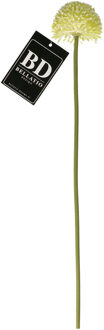Bellatio Design Allium/Sierui Globemaster kunstbloem - losse stelen - creme wit - 44 cm - Natuurlijk