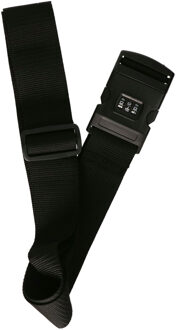 Bellatio Design Bagageriem - zwart - kofferriem met cijferslot - 200 x 6 cm - verstelbaar