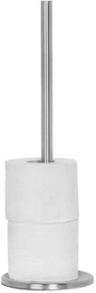 Bellatio Design BD Reserverolhouder - zilver - 5 rollen - metaal -45 cm- wc rolhouder - toiletrolhouder