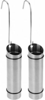 Bellatio Design BD Waterverdamper radiator - 2x - RVS - 12x21 cm - luchtbevochtiger radiator