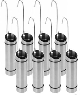 Bellatio Design BD Waterverdamper radiator - 8x - RVS - 12x21 cm - luchtbevochtiger radiator