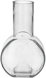 Bellatio Design Bloemenvaas - helder - transparant glas - D6 x H23 cm - Vazen