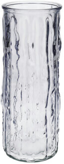 Bellatio Design Bloemenvaas - lavendel - transparant glas - 10 x 25 cm - vaas