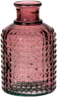 Bellatio Design Bloemenvaas - paars - transparant gerecycled glas - D12 x H20 cm