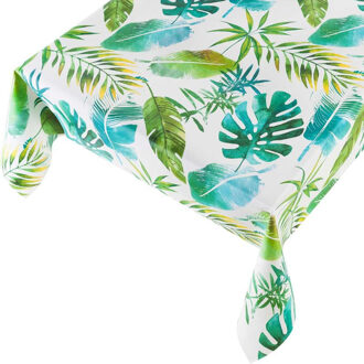 Bellatio Design Buiten tafelkleed/tafelzeil botanische print 140 x 175 cm rechthoekig Multi