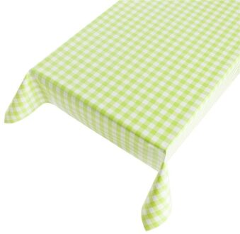 Bellatio Design Buiten tafelkleed/tafelzeil groene ruit 140 x 170 cm Lime