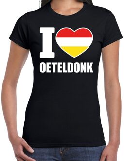 Bellatio Design Carnaval I love Oeteldonk t-shirt zwart voor dames 2XL