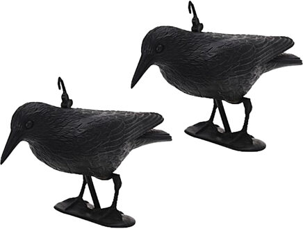 Bellatio Design Duivenverjager Kraai - 2x - 35,5 cm - vogelverschrikker