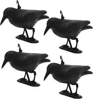 Bellatio Design Duivenverjager Kraai - 4x - 35,5 cm - vogelverschrikker