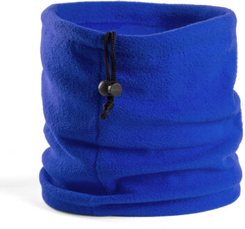 Bellatio Design Fleece nekwarmer colsjaal windvanger blauw - Voor volwassenen - Winter kleding accessoires