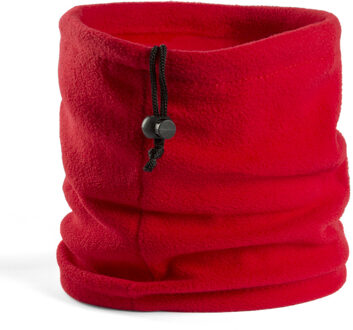 Bellatio Design Fleece nekwarmer colsjaal windvanger rood - Voor volwassenen - Winter kleding accessoires