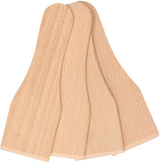 Bellatio Design Gourmetspatels - 4x - hout - 13 x 4 cm - gourmetten - racletten - grillen