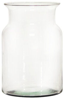 Bellatio Design Grote ronde vaas/vazen Cartagena - helder transparant glas - 40 x 19 cm