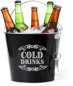 Bellatio Design IJsemmer - cold drinks - bierkoeler - wijnkoeler - 6L - zwart - IJsemmers