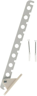 Bellatio Design Kledinghaak - inklapbaar - metaal - wit - 33 cm - kledinghanger