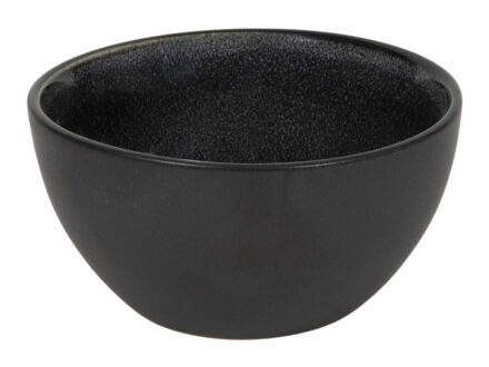 Bellatio Design Kommetje/serveer schaaltje Samos - antraciet/zwart - 1x - 12 x 6 cm - keramiek - soepkommen