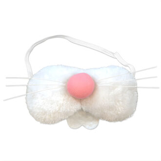 Bellatio Design Konijn / haas verkleed snuit - pluche - volwassenen - neus met tanden en snorharen - paashaas