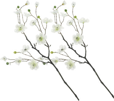 Bellatio Design Kunstbloem appel bloesem Kyoto - 2x - 56 cm - wit - Kunst zijdebloemen