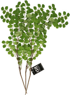 Bellatio Design Kunstbloem bladgroen tak Acacia - 3x - 90 cm - boeket opvulling - groen - kunst zijd