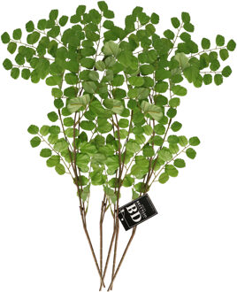 Bellatio Design Kunstbloem bladgroen tak Acacia - 5x - 90 cm - boeket opvulling - groen - kunst zijd