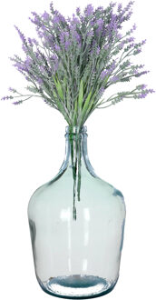 Bellatio Design Kunstbloem bos Lavendel/lavendula - 2x - 41 cm - 5 takken - paars - kunst zijdebloem