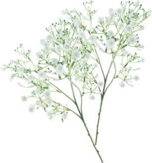 Bellatio Design Kunstbloem Gipskruid Viette - 2x - 45 cm - wit - losse tak - kunst zijdebloem - Gypsophila