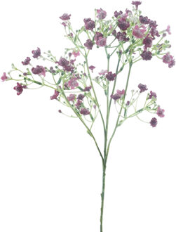 Bellatio Design Kunstbloem Gipskruid Viette - 45 cm - paars - tak - kunst zijdebloem - Gypsophila - Kunstbloemen