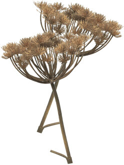 Bellatio Design Kunstbloem/kunsttak Berenklauw/heracleum? - 2x - 98 cm - losse steel - kunst zijdebloem takken