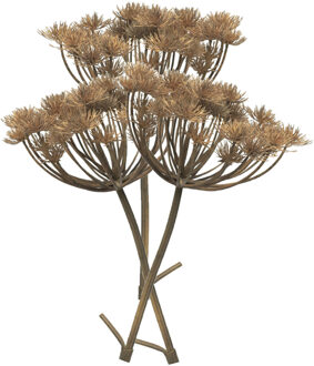 Bellatio Design Kunstbloem/kunsttak Berenklauw/heracleum? - 3x - 98 cm - losse steel - kunst zijdebloem takken