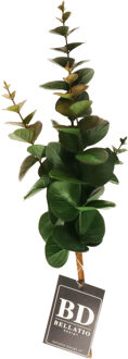 Bellatio Design Kunstbloem/kunsttak Eucalyptus Bella - 38 cm - groen - kunst zijdebloemen