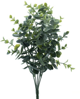 Bellatio Design Kunstbloem/kunsttak Eucalyptus Cinera - 32 cm - bosje/bundel - kunst zijdebloemen